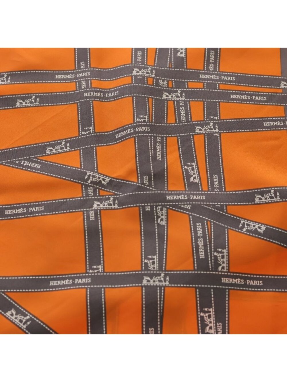 ★SOLD★ Hermes Carre 90 Scarf Bolduc Silk Orange - Picture 2 of 6